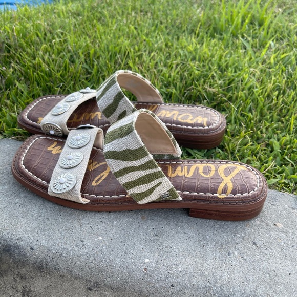 Sam Edelman Green and Brown Sandals - Picture 2 of 10